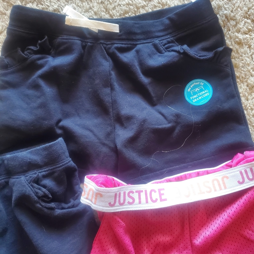 Justice Pink and Black Sweatpants for Casual Comfort